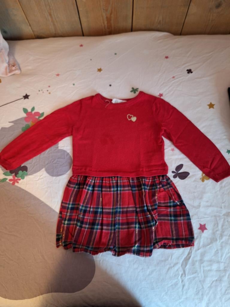 H&M Jurk Rood met Ruitprint - Maat 92, Kinderen en Baby's, Kinderkleding | Maat 92, Ophalen of Verzenden, H&M, Meisje, Jurk of Rok