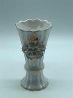 Vaas Wit met Goud, Huis en Inrichting, Gebruikt, Wit, Aardewerk of Porselein, Ophalen of Verzenden