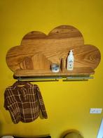 Houten wandplank commode plank met kledingrek, Ophalen of Verzenden, Wanddecoratie