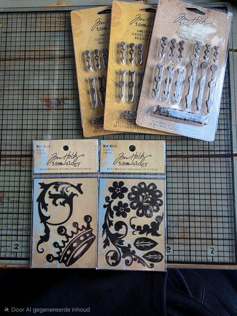 Tim Holtz: gamespinners, masks, Ophalen of Verzenden, Gebruikt, Unmounted stempel