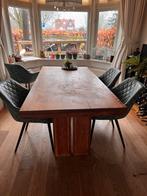 Eettafel 90x180 teak hout, Ophalen, Gebruikt, Teakhout, 200 cm of meer