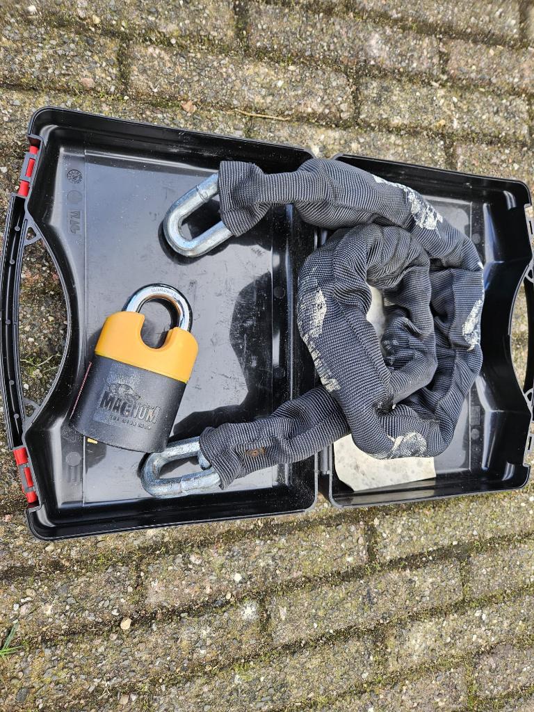 Zwaar Doublelock kettingslot (SCM gekeurd) - ook voor motor, Ophalen, Gebruikt