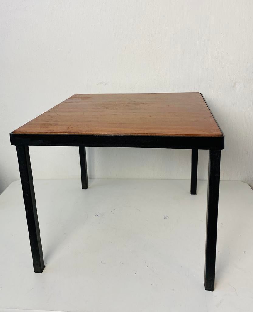 Teak houten bijzettafel / plantentafeltje , jaren 60, Ophalen of Verzenden