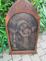 Schilderij Maria met kind in houten lijst, Antiek en Kunst, Kunst | Schilderijen | Klassiek, Ophalen
