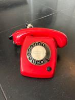 Rode T65 de Luxe PTT vaste telefoon met draaischijf, Ophalen of Verzenden, Gebruikt, Met draaischijf