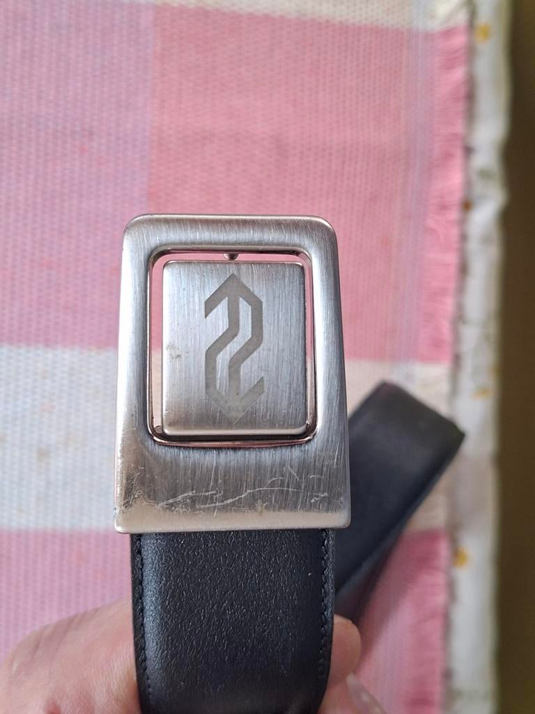 NS Embleem Riem 85 cm . Voor conducteur of machinist  in spe, 80 tot 90 cm, 3 tot 5 cm, Zwart, Heupriem