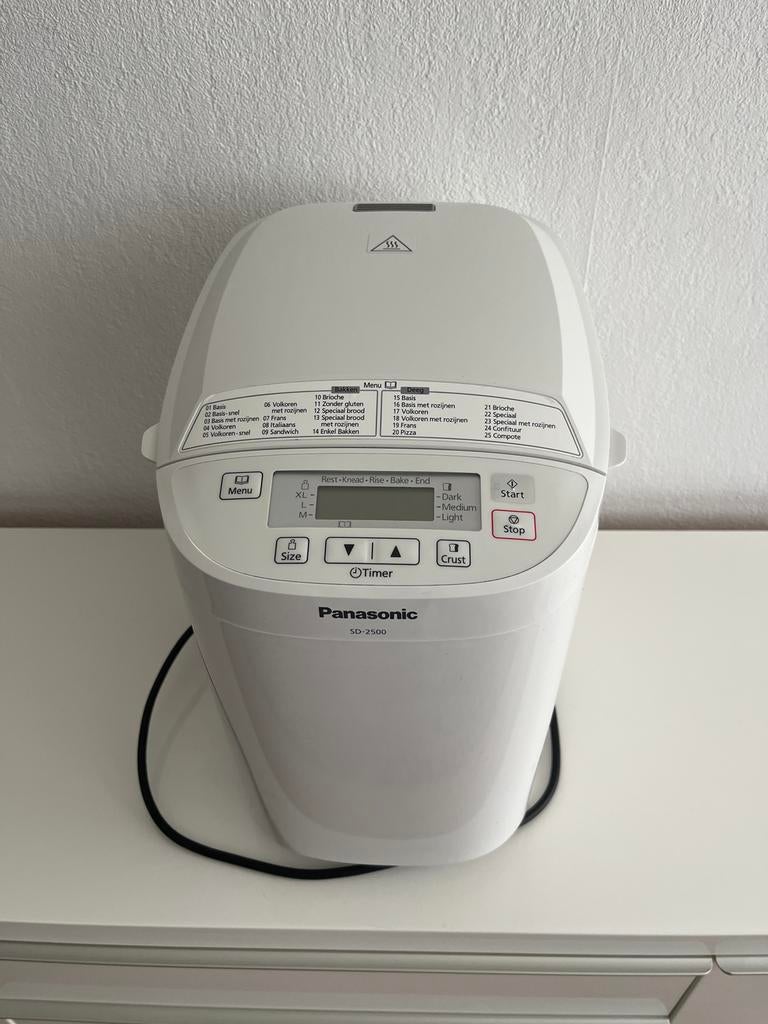 Panasonic SD-2500 broodbakmachine, Ophalen of Verzenden, Gebruikt, Met timer, Meer dan 10 programma's