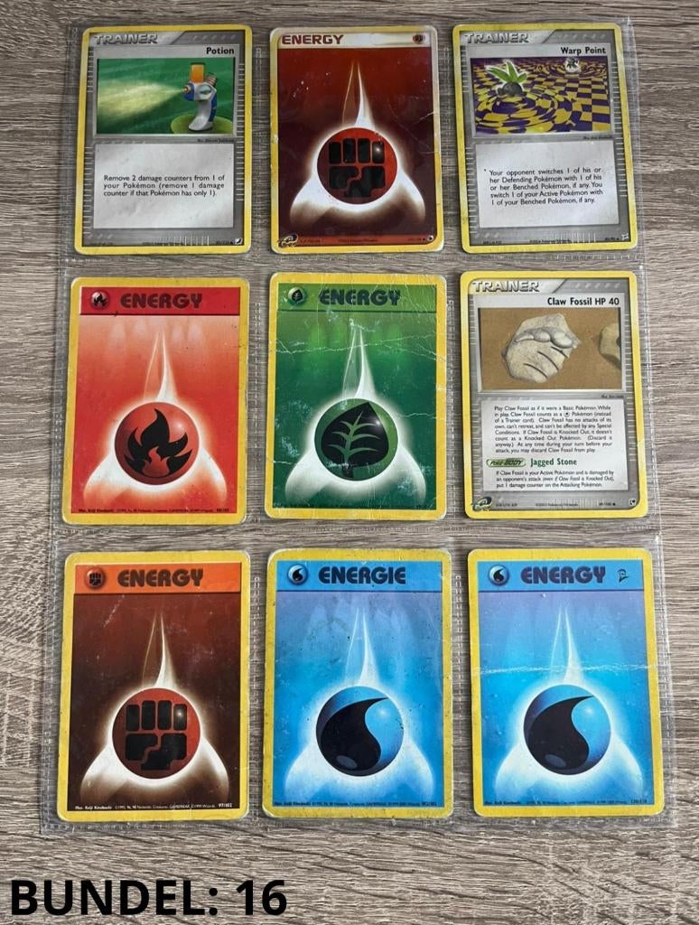 Pokemon 2003 Energy – Bundel 16, Ophalen of Verzenden, Gebruikt, Meerdere kaarten