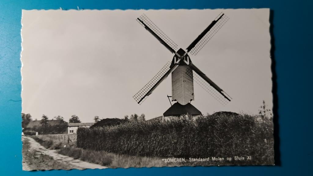 Someren standaard Molen op sluis Xl - 1960, Ophalen of Verzenden, 1960 tot 1980, Ongelopen, Noord-Brabant