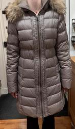 Mooie beige winterjas met bontkraag, Ophalen of Verzenden, Zo goed als nieuw, Maat 38/40 (M), Beige