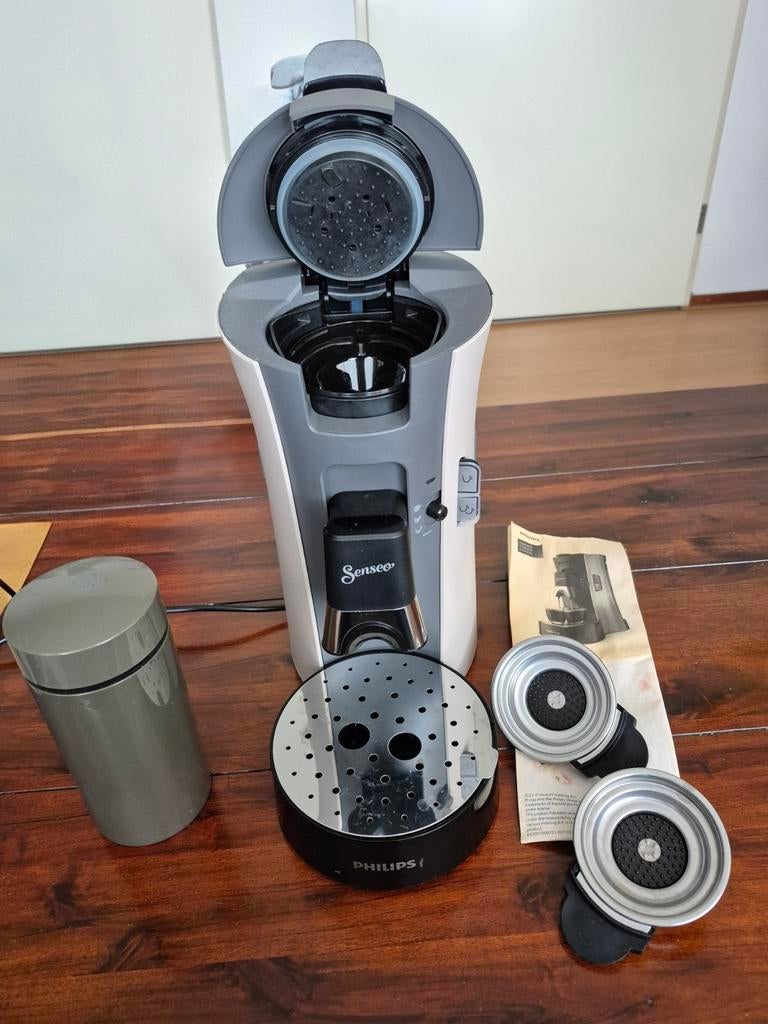 Zgan: Senseo Select nougat/kasjmiergrijs CSA 240/230, Ophalen, Zo goed als nieuw, Koffiemachine, Afneembaar waterreservoir