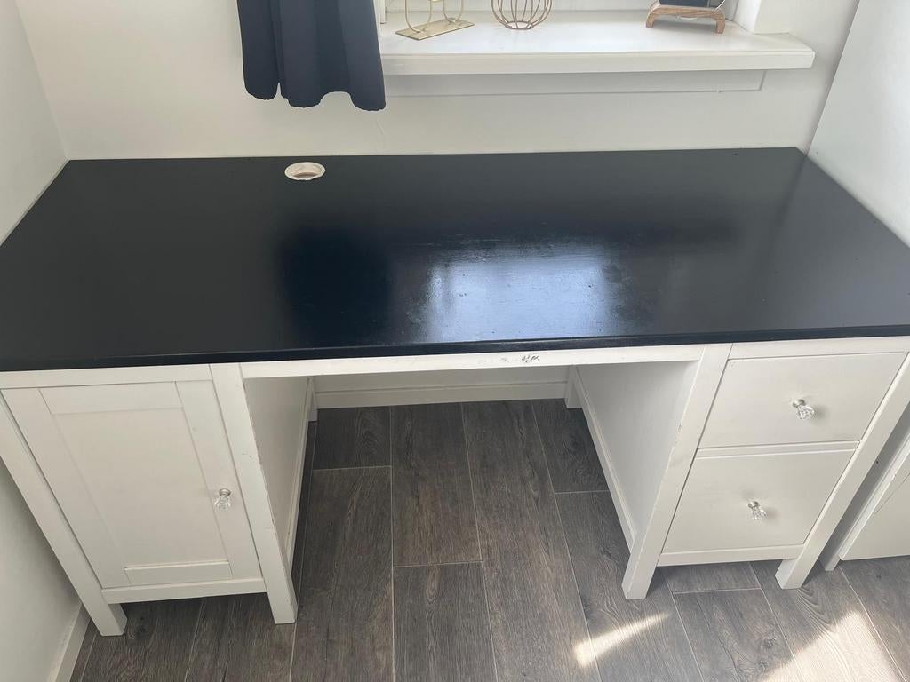 Ikea bureau met kastje en lades, Huis en Inrichting, Bureaus, Ophalen, Met lades, Gebruikt, Hout
