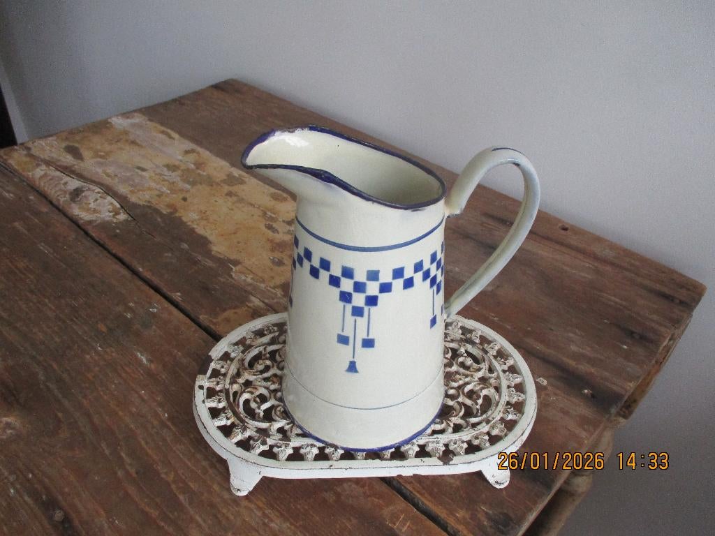 oude brocante gietijzeren onderzetter, Ophalen of Verzenden