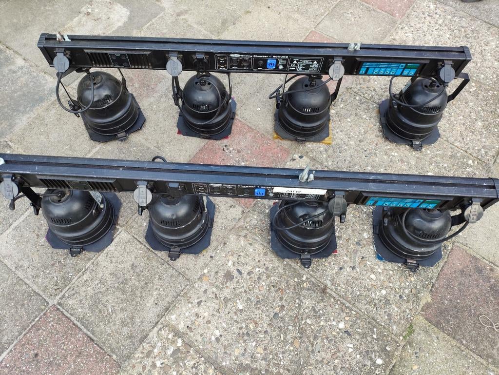Showtec Sliding Showbar met 4 PAR-spots (met defect) 2 stuks, Ophalen, Gebruikt, Licht