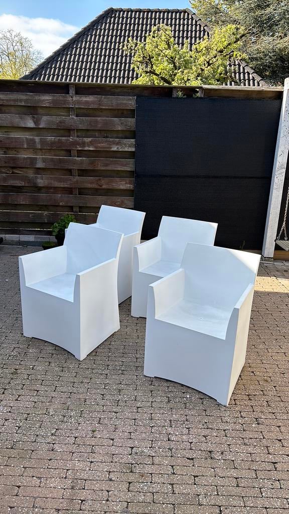Tuinstoelen set Haans lifestyle Rainbow wit, Ophalen, Zo goed als nieuw, Kunststof