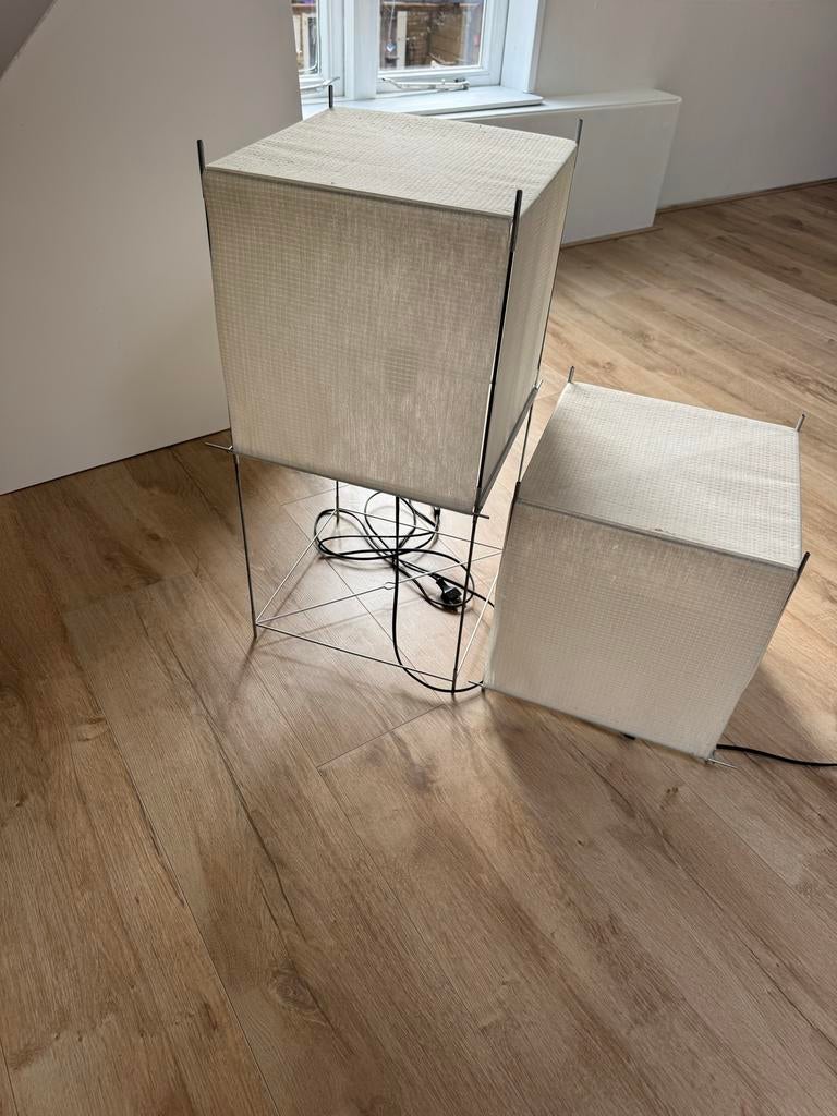 2 Lotek Lampen, Huis en Inrichting, Lampen | Vloerlampen, Ophalen, Gebruikt, Stof, Minder dan 100 cm