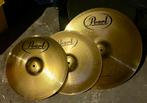 Pearl bekkenset: 14” hihat, 18” crash/ride, Muziek en Instrumenten, Ophalen of Verzenden, Gebruikt, Drums of Percussie