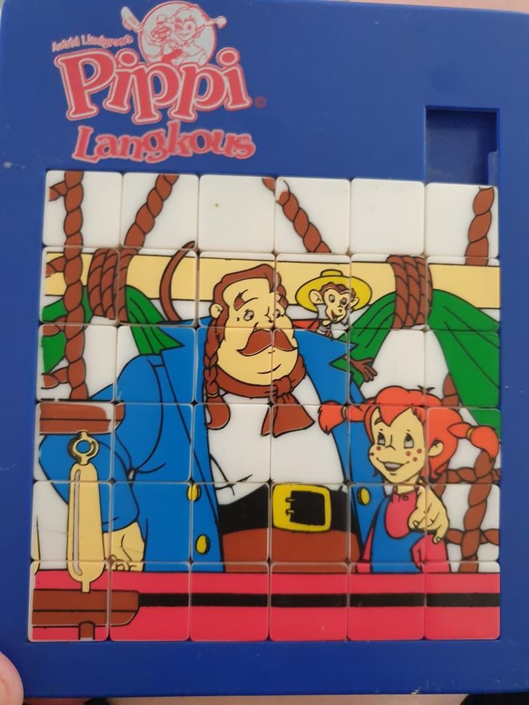 Pippi Langkous Schuifpuzzel - Simba 1997, Kinderen en Baby's, Speelgoed | Kinderpuzzels, Ophalen of Verzenden, Gebruikt, 4 tot 6 jaar