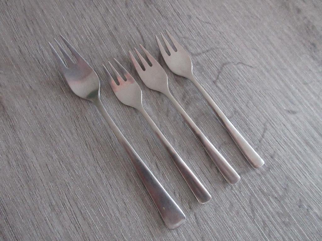 Gero Zilmeta 509 Taartvorkjes, Ophalen of Verzenden, Gebruikt, Rvs of Chroom, Vaatwasserbestendig