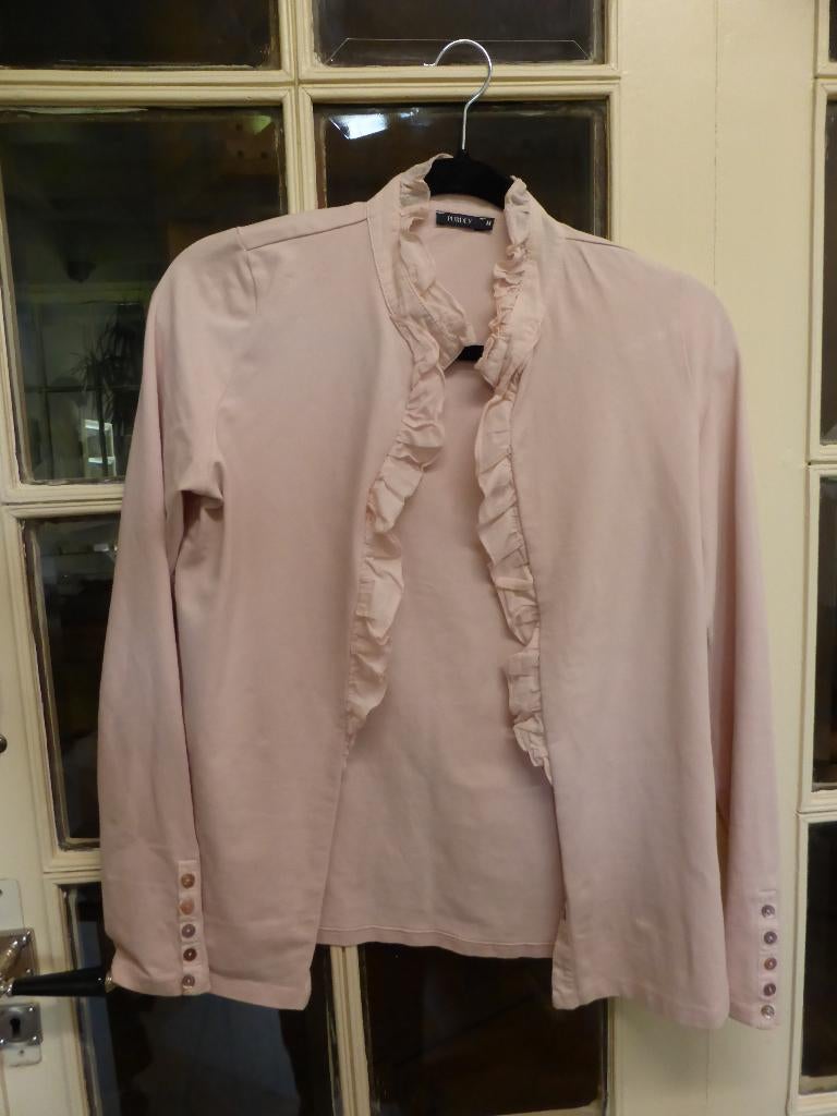 Purdey: blouse jersey met rushes. Hele mooie kleur 38/40, Ophalen of Verzenden, Zo goed als nieuw, Maat 38/40 (M), Blauw