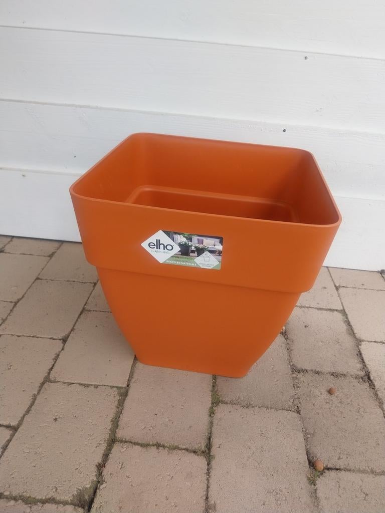 Elho Vibia Campana Vierkant 37 - Bloempot voor Buiten - Ø 36, Tuin en Terras, Bloempotten, Kunststof, Vierkant, Nieuw, Minder dan 40 cm