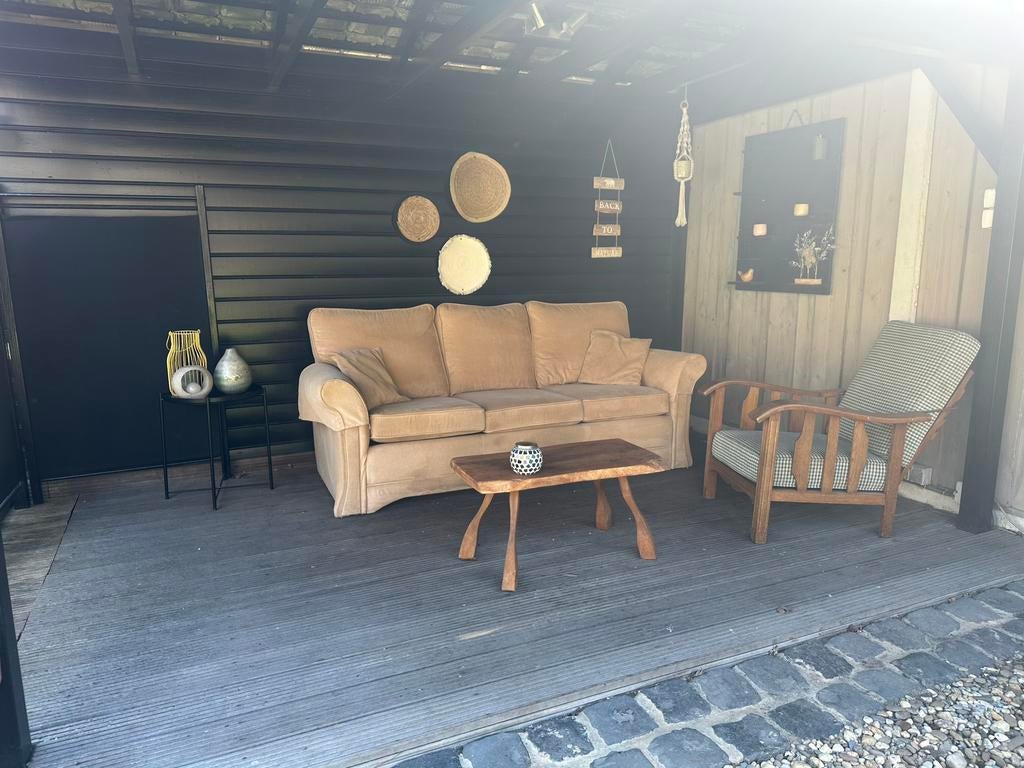 Vintage 3 zitsbank / tuinbank, Ophalen, 250 tot 300 cm, Vintage, Driepersoons