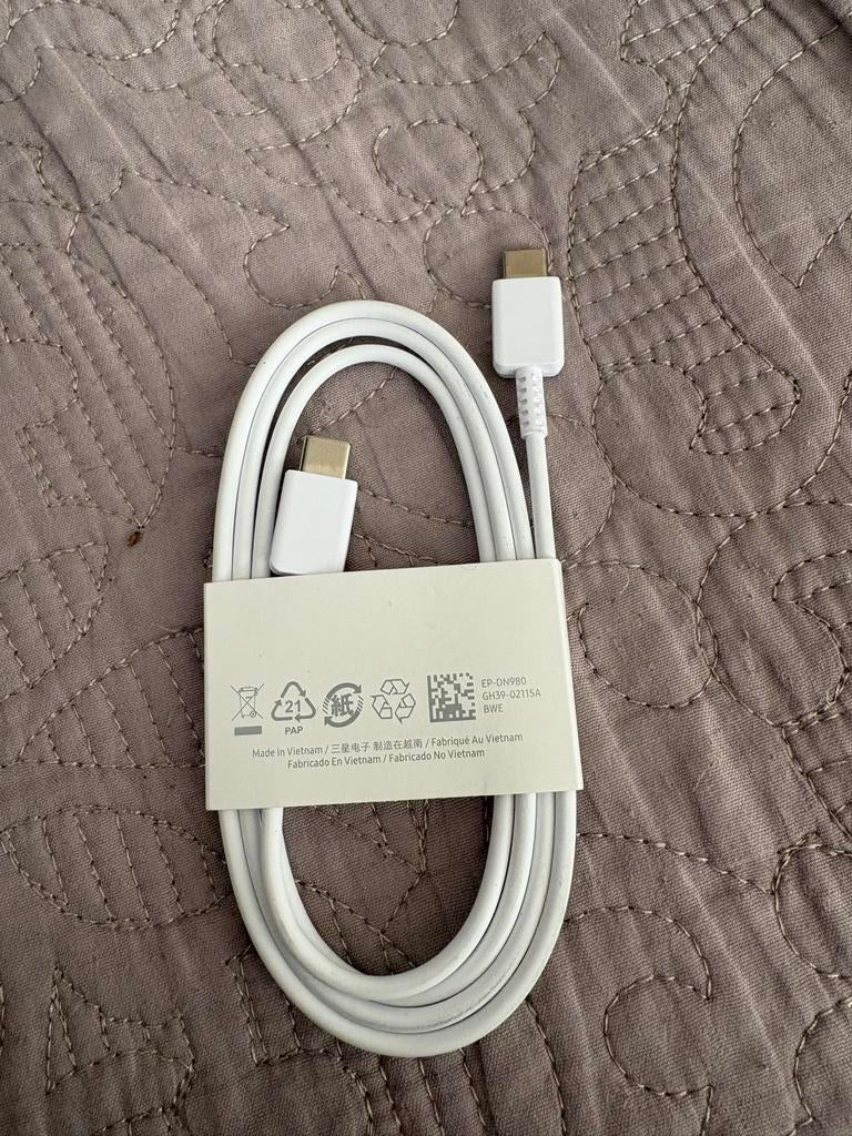 USB-C naar USB-C Kabel 1m - Opladen & Data (3A, 480 Mbps), Ophalen of Verzenden, Nieuw, Overige merken