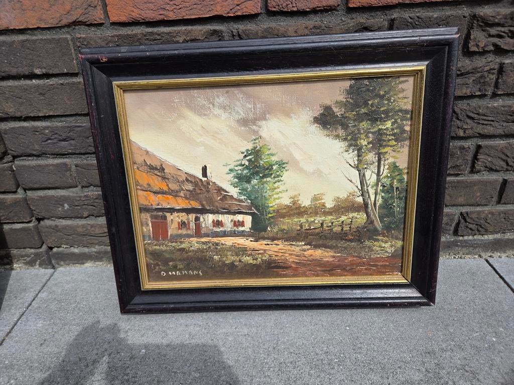 Schilderij landschap met boerderij, Ophalen