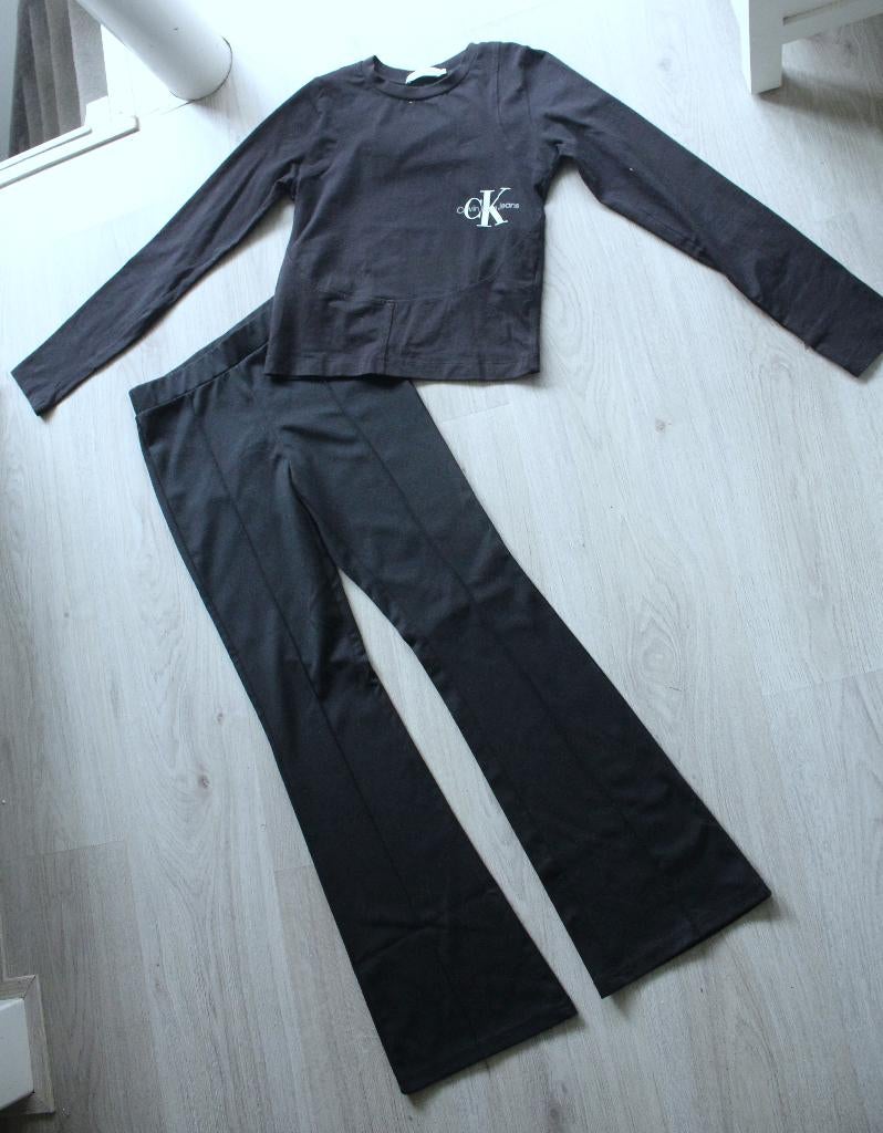 mooie Flard broek en een shirt van calvin klein 146 152, Meisje, Zo goed als nieuw, Setje, Calvin Klein