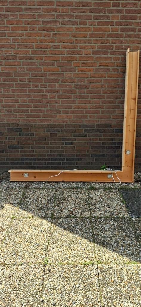 Grenen houten lampen koof met spots, Ophalen of Verzenden, Gebruikt, Rustiek, Modern