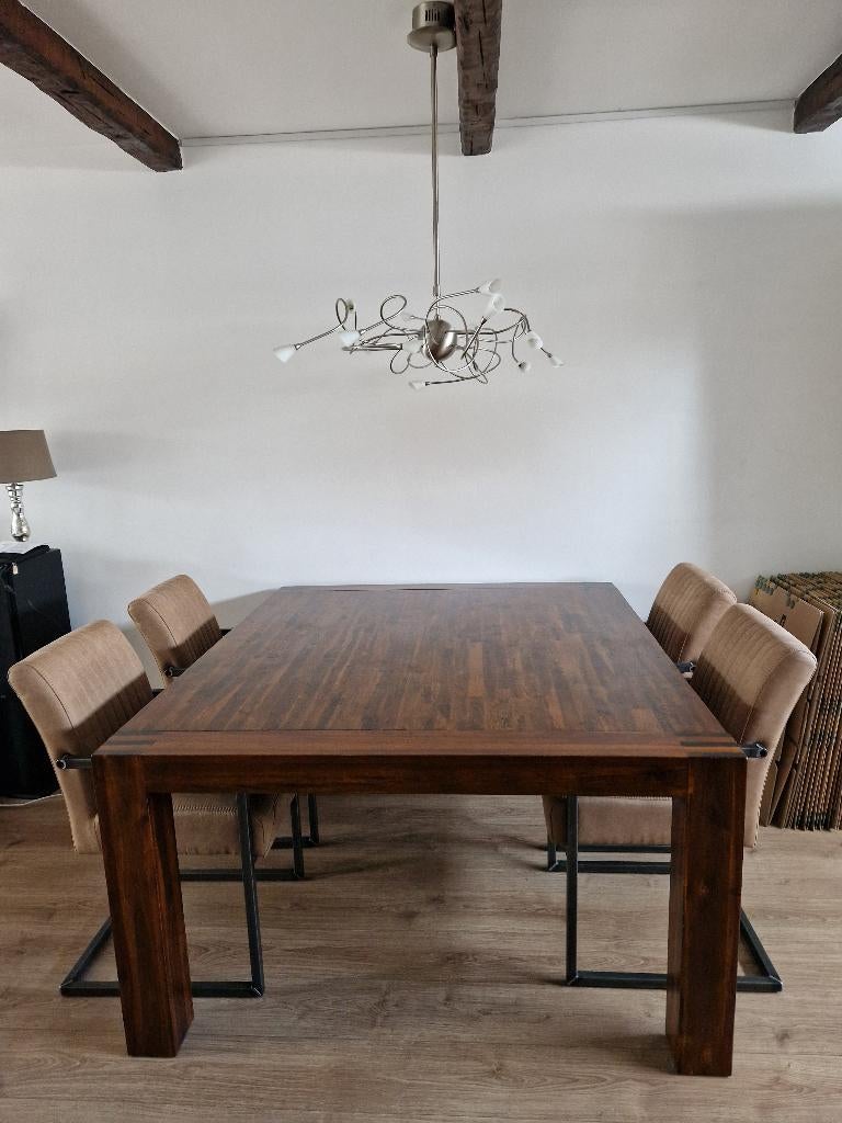 Eettafel vierkant, Huis en Inrichting, Tafels | Eettafels, Ophalen, Gebruikt, 100 tot 150 cm, Vierkant