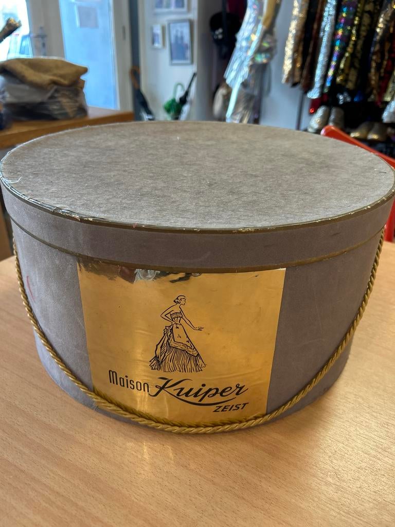 Grote Vintage Hoedendoos Maison Kuiper Zeist, Antiek en Kunst, Ophalen of Verzenden