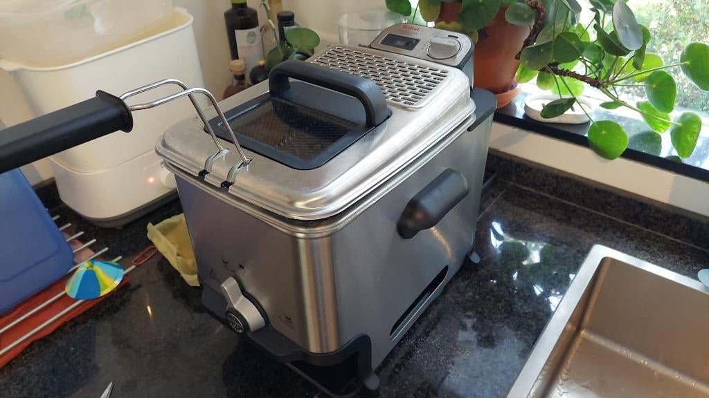 Tefal Oleoclean FR8040 frituurpan, 3 tot 4 liter, Ophalen of Verzenden, Gebruikt, Uitneembare binnenpan