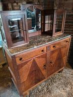 Antiek Art Deco dressoir met marmeren blad., Ophalen