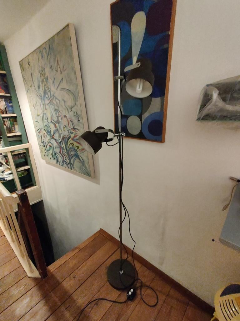 Vintage Hala Gepo Vloerlamp Jaren '70 - Verstelbare Spots, Huis en Inrichting, Lampen | Vloerlampen, Ophalen, Overige materialen