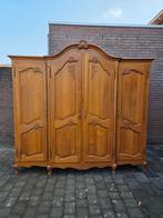 Brocante queen ann kledingkast vierdeurs, Ophalen, Tweepersoons