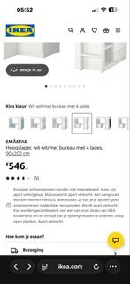 IKEA SMÅSTAD Hoogslaper met bureau en lades, 90x200 cm, Ophalen of Verzenden, Gebruikt, Hoogslaper