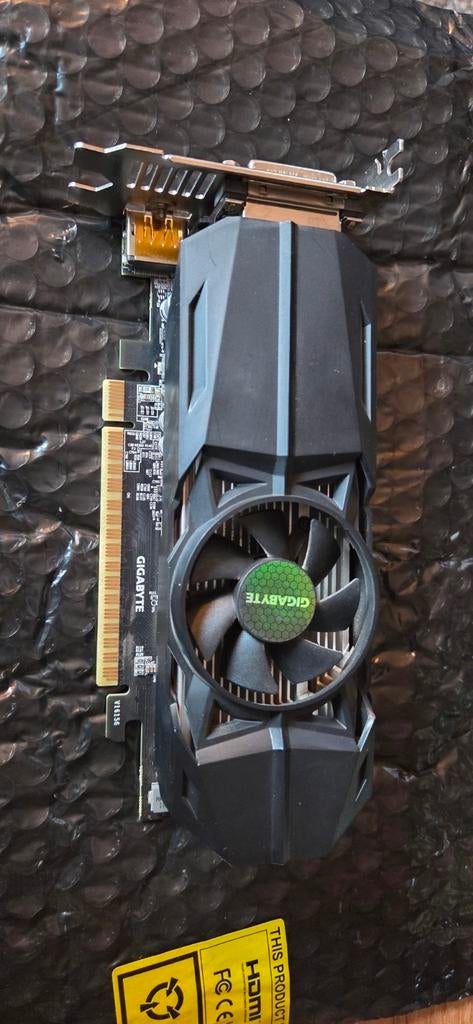 Gigabyte GV-N1050OC-2GL videokaart, PCI-Express 3, Gebruikt, Gigabyte, HDMI