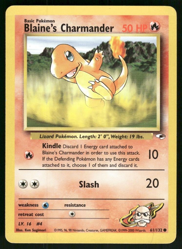 Blaine's Charmander 61/132 - Gym Heroes (NM), Hobby en Vrije tijd, Verzamelkaartspellen | Pokémon, Verzenden, Gebruikt