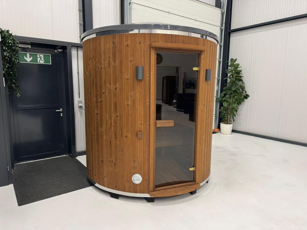 Elektrische Buitensauna Q-Tube 2,20 Meter | Sauna Qrest, Sport en Fitness, Sauna, Ophalen of Verzenden, Nieuw, Fins of Traditioneel
