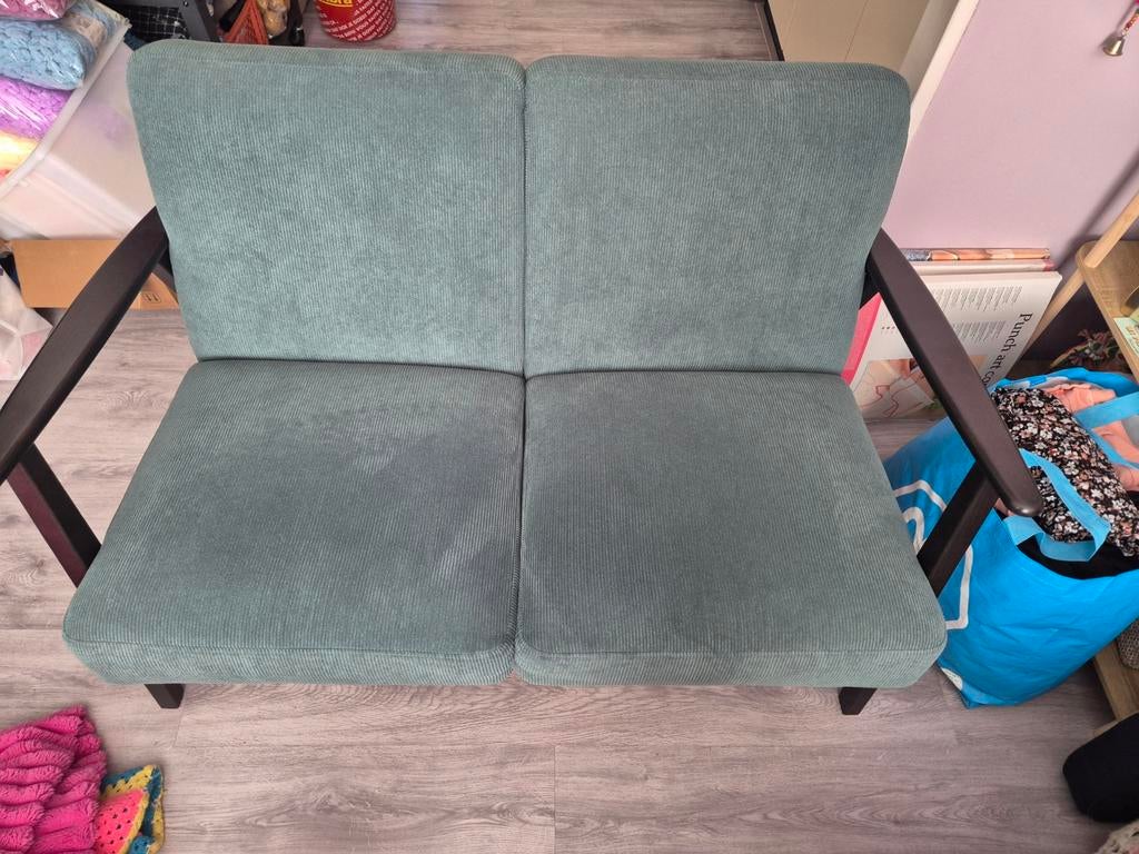 Ikea 2 zits bank met stoel EKENÄSET, Ophalen, Gebruikt, Tweepersoons, 90 cm