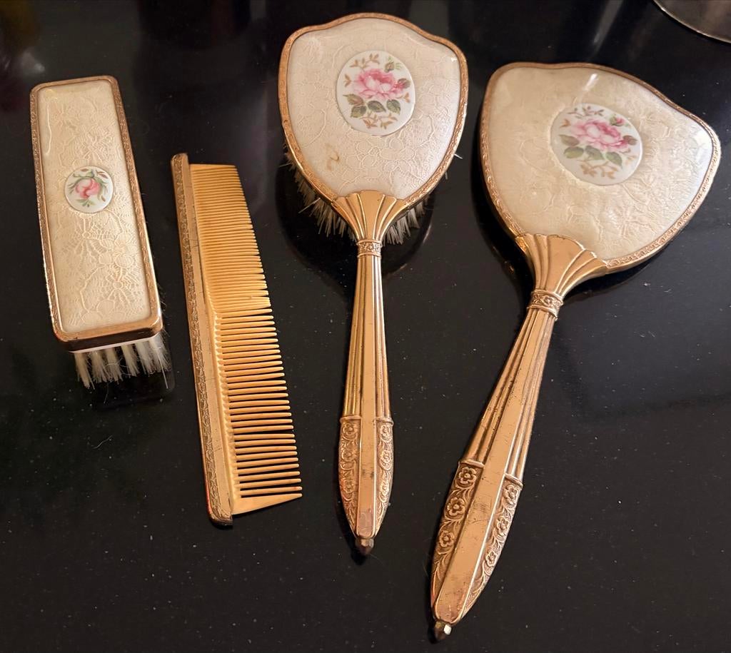 Vintage Kaptafel Set, Gebruikt, Ophalen of Verzenden, Minder dan 100 cm, Minder dan 50 cm