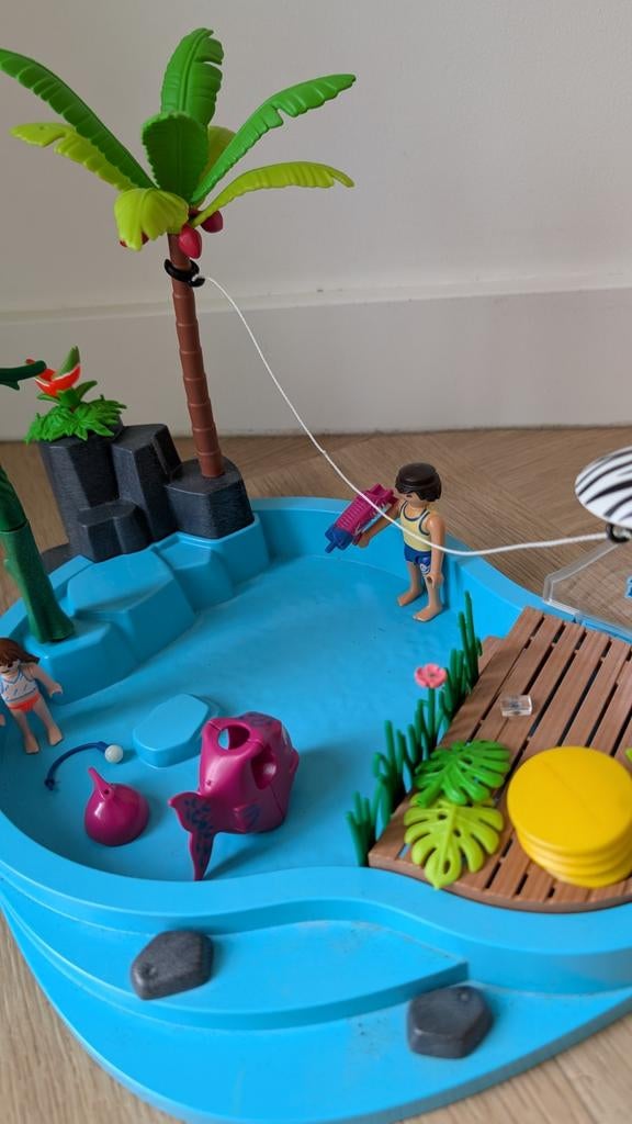 Playmobil Zwembad met Watersplash - 70610, Kinderen en Baby's, Speelgoed | Playmobil, Ophalen of Verzenden, Zo goed als nieuw