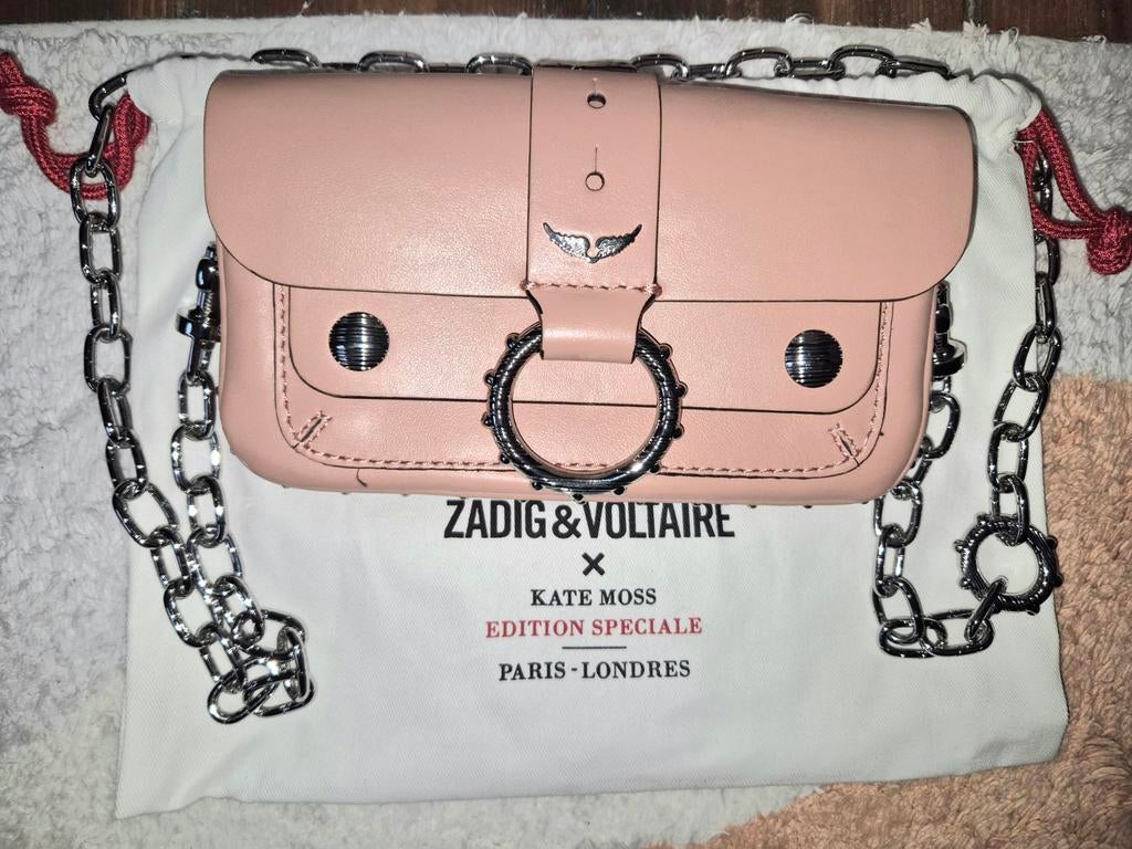 Zadig & Voltaire Kate Moss Edition Kalfsleren Tasje, Sieraden, Tassen en Uiterlijk, Tassen | Damestassen, Ophalen of Verzenden