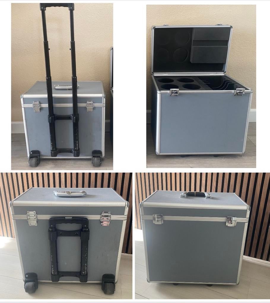 Aluminium gereedschapskoffer trolley met slot op wieltjes, Doe-het-zelf en Verbouw, Gereedschapskisten, Ophalen of Verzenden, Zo goed als nieuw