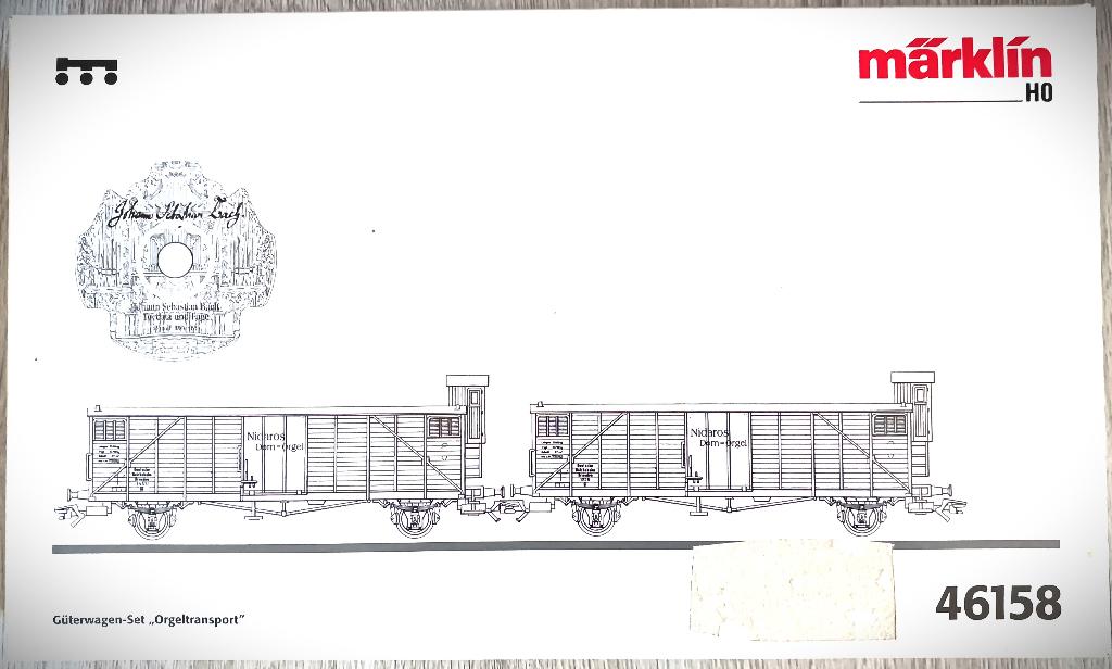 Marklin wagonset 46158 Orgeltransport Fa. Nidaros, Overige merken, Wisselstroom, Wagon, Ophalen of Verzenden