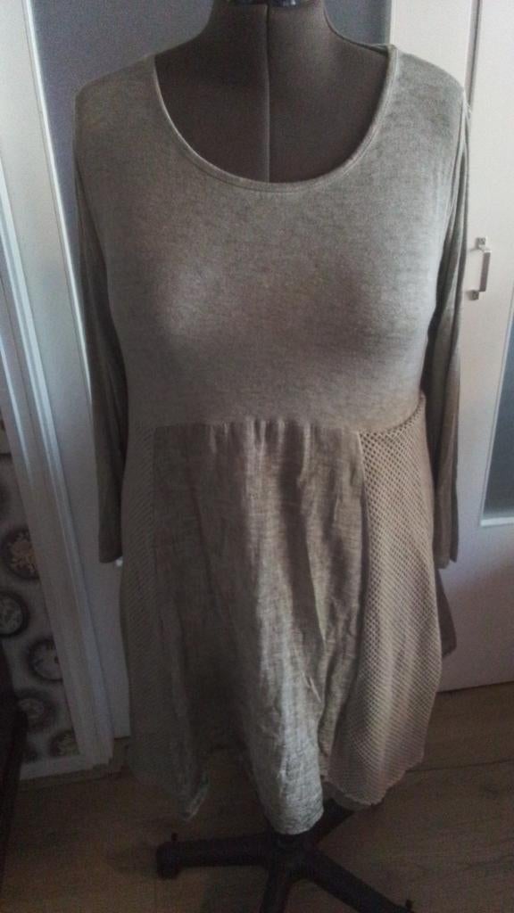 Leuk khaki jurkje L katoen, Kleding | Dames, Ophalen of Verzenden, Zo goed als nieuw, Groen, Boven de knie