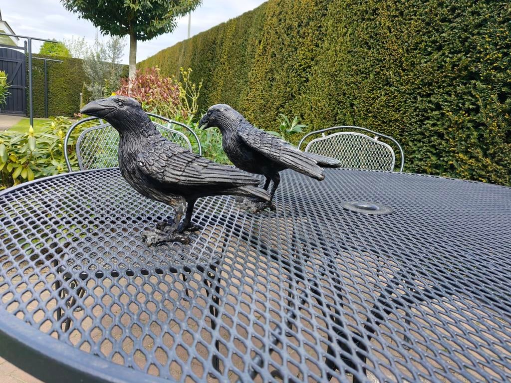 Bronzen/koperen kraaien of raven, Ophalen, Metaal