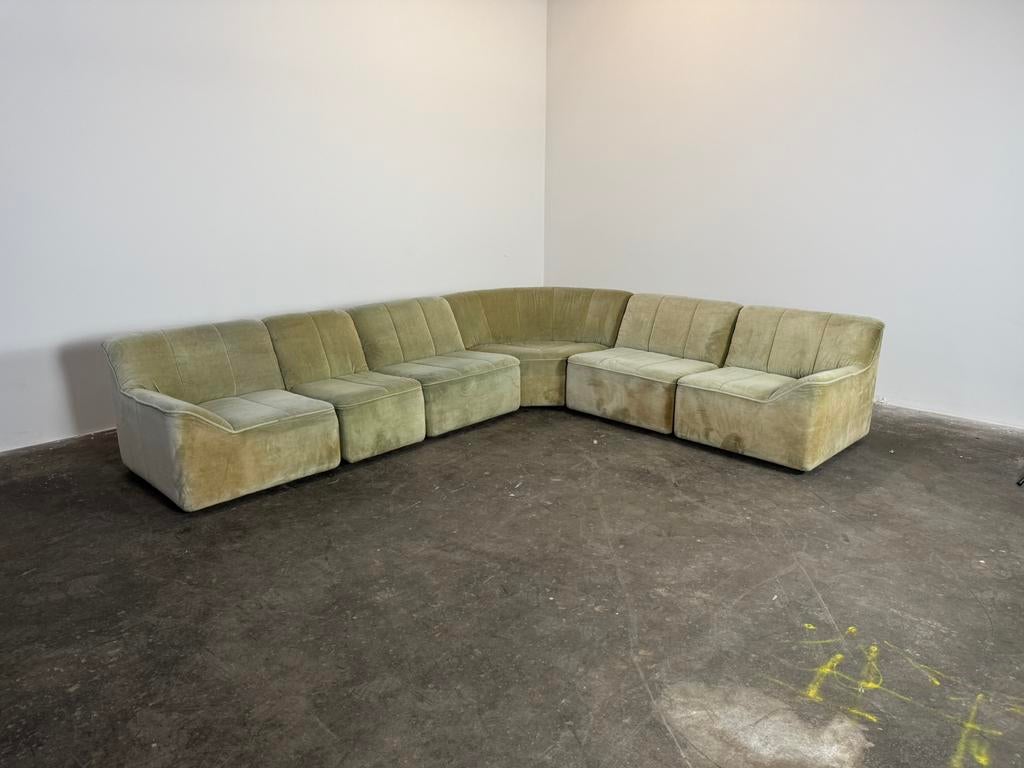 Vintage elementenbank hoekbank modulaire bank, Huis en Inrichting, Banken | Complete zithoeken, Zo goed als nieuw, Ophalen