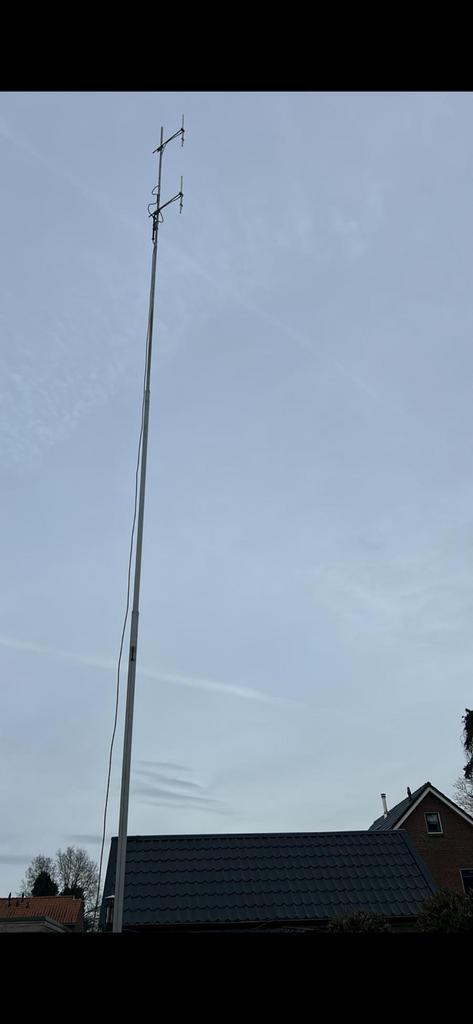 Goed werkende 3x6 kokermast met elektrische lier, Ophalen, Gebruikt, Mast